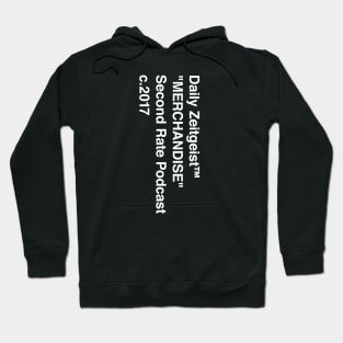 Daily Zeitgeist "MERCHANDISE" White - Vertical Hoodie